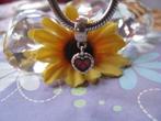 Pandora DANGLE bedel 7904714EN07 = hart ROOD emaille + LOGO, Pandora, Ophalen of Verzenden, Zo goed als nieuw, 1 bedel