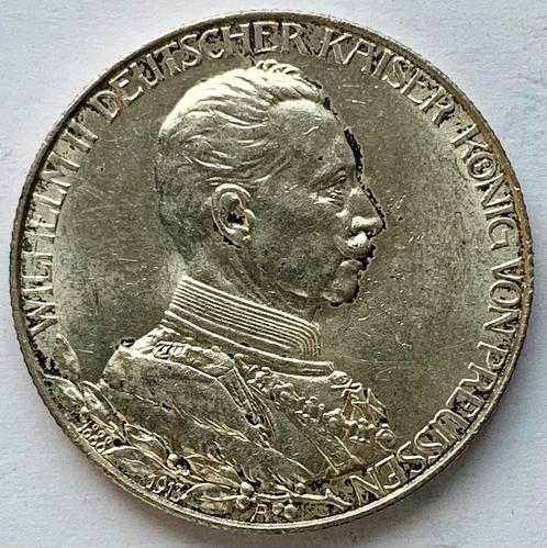 Duitsland Pruissen 2 Mark 1913 A Wilhelm II zilver, Postzegels en Munten, Munten | Europa | Niet-Euromunten, Duitsland, Zilver