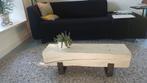 Wit eikenhouten bijzettafel, Ophalen, Minder dan 45 cm, Zo goed als nieuw, 75 cm of meer