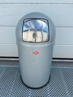Wesco Pushboy prullenbak Zilvergrijs, Gebruikt, 40 liter of meer, Ophalen of Verzenden, Metaal