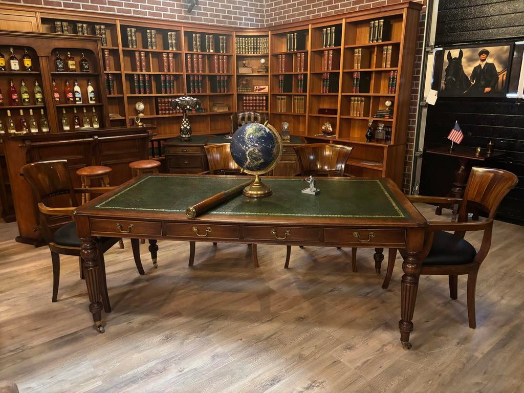 Antieke Engelse Schrijftafel Mahonie, ca. 1880-1900, Antiek en Kunst, Antiek | Meubels | Tafels, Ophalen