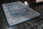 Leuk vloerkleed Perzisch vintage oosters blauw 160 x 220 cm., 150 tot 200 cm, Ophalen of Verzenden, Crème, Rechthoekig