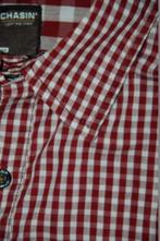 CHASIN geruit overhemd, shirt, rood/wit, Mt. S, Halswijdte 38 (S) of kleiner, Chasin, Zo goed als nieuw, Verzenden