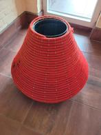 Afrikaanse gevlochten planten mand, Ophalen of Verzenden, Zo goed als nieuw, Rond, Riet