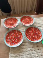 Albert Hein 4 Aardewerk Borden met Bloemenmotief, Ophalen, Gebruikt, Bord(en), Overige stijlen