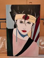 Geisha pop art graffiti @L.M. comics Japan style schilderij, Ophalen of Verzenden