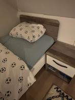 Stoer 1 persoons bed 90x200 met matras lattenbodem en lade, Huis en Inrichting, Slaapkamer | Bedden, Ophalen, 90 cm, Eenpersoons