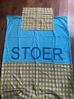 Stoer 1-persoons dekbedovertrek groen/blauw, Eenpersoons, Dekbedovertrek, Ophalen of Verzenden, Zo goed als nieuw