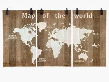 Map of the World - hout beschikbaar voor biedingen