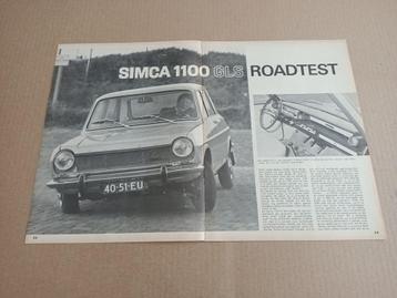 Test (uit oud tijdschrift) Simca 1100 GLS (1967) 