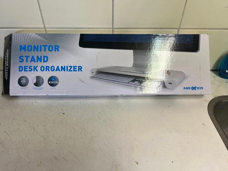 Maxxter monitor standdesk organizer nu € 7,50, Computers en Software, Toetsenborden, Nieuw, Overige indelingen, Ophalen of Verzenden