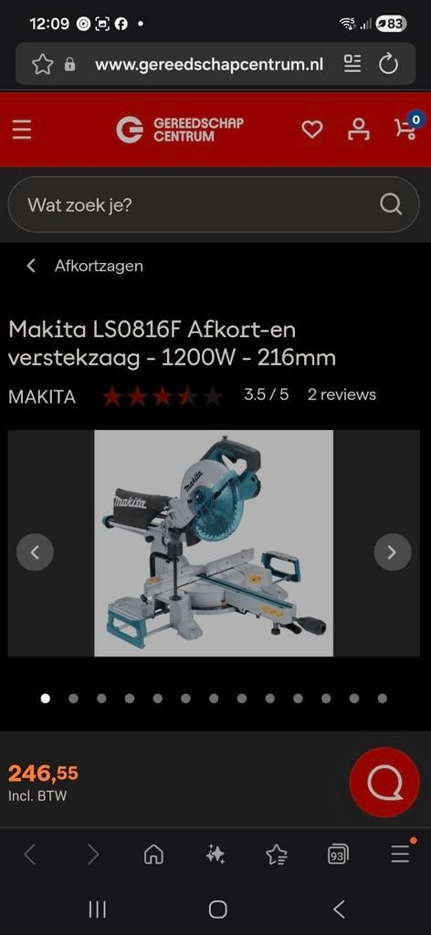Makita afkortzaag verstekzaag nieuw in doos of zonder doos, Ophalen of Verzenden, Nieuw