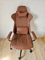 Gamestoel cognac, Huis en Inrichting, Bureaustoelen, Ophalen, Gebruikt, Bruin