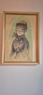 Schilderij met meisje, Ophalen of Verzenden