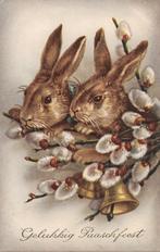 PASEN Hazen, wilgenkatjes en klokjes uit jaren 30, Verzamelen, Ansichtkaarten | Themakaarten, Verzenden, 1920 tot 1940, Gelopen