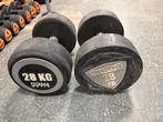 2 x 28 kg rubberen dumbbells dumbbell set gewichten, Ophalen, Dumbbell, Gebruikt, Dumbbells