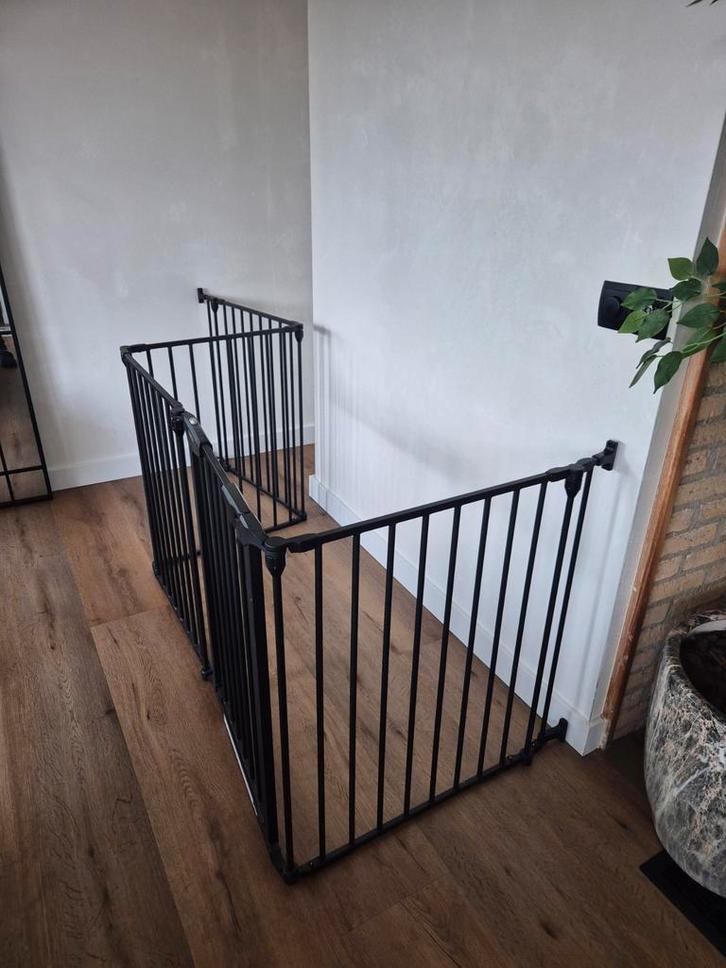 Noma Traphekje 5 Panelen Zwart, Kinderen en Baby's, Traphekjes, Gebruikt, Klemhekje, Metaal of IJzer, 115 cm of meer, Ophalen