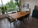 Unieke eikenhouten eettafel (200x100 cm) in topstaat, Huis en Inrichting, Tafels | Eettafels, Ophalen, 200 cm of meer, 50 tot 100 cm