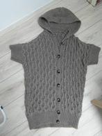 Benetton - Gaaf grof wollen vest - S, Benneton, Bruin, Ophalen of Verzenden, Zo goed als nieuw