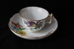 Antiek Meissen koffie kop en schotel 1852-1924, Antiek en Kunst, Antiek | Porselein, Ophalen of Verzenden