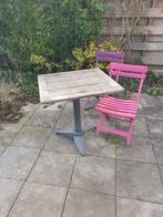 Tuintafeltjes  Bistro-tafels  2x Satelliet Tafel Onderstel, Tuin en Terras, Ophalen, Gebruikt, Metaal