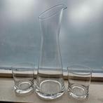 Nieuwe glazen karaf met 2 glazen "Arles", Huis en Inrichting, Glas of Glazen, Nieuw, Ophalen of Verzenden, Glas