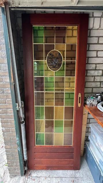 Te koop glas in lood schuifdeur beschikbaar voor biedingen