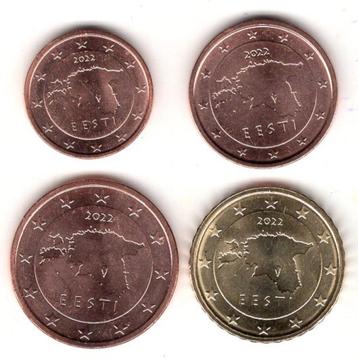 1, 2, 5 en 10 Eurocent Estland 2022 - UNC beschikbaar voor biedingen