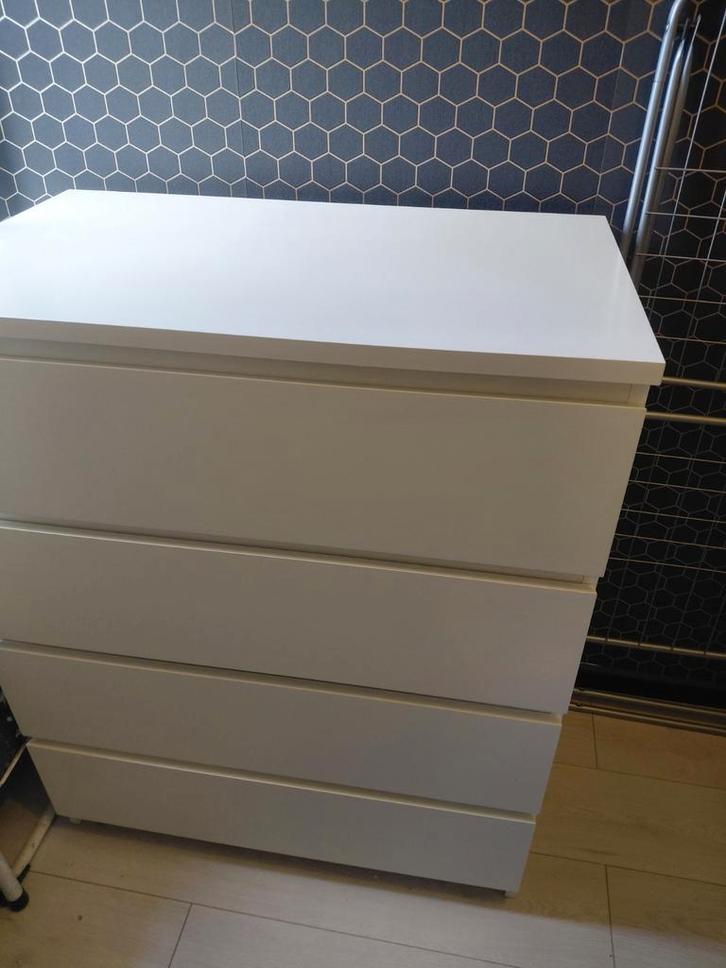 Ikea Malm ladekast wit - 80x48x100 cm, Huis en Inrichting, Kasten | Ladekasten, Zo goed als nieuw, 100 tot 150 cm, 50 tot 100 cm