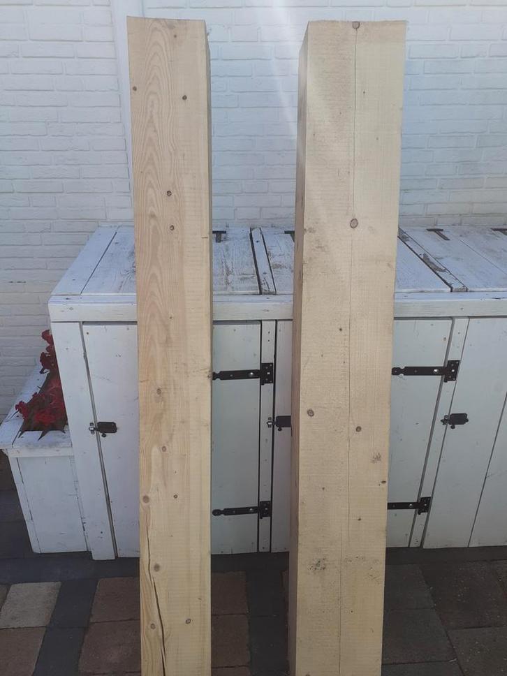Houten Balken, Doe-het-zelf en Verbouw, Hout en Planken, Gebruikt, Balk, Vuren, Minder dan 200 cm, 50 mm of meer, Ophalen of Verzenden
