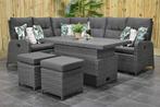 Florida Verstelbare Loungeset Hoekbank Hoog / Laag Tafel Spr, Bank, Verzenden, Zo goed als nieuw, Loungeset