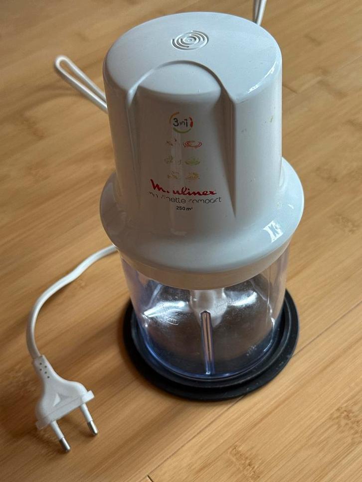 Moulinex Hakmolen - Gebruikt, Witgoed en Apparatuur, Keukenmixers, Zo goed als nieuw, Minder dan 1 liter, 1 snelheid, Vaatwasserbestendig