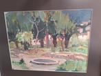Jan Zwart - Tuinlandschap, 1950, Antiek en Kunst, Ophalen of Verzenden