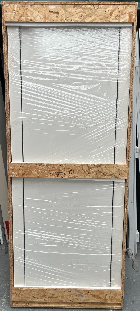 Aluminium vast kozijn met paneel 82 x 211,5 cm Wit 9010, Doe-het-zelf en Verbouw, Kozijnen en Schuifpuien, Nieuw, Raamkozijn, Kunststof