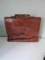 Vintage leren tas, Sieraden, Tassen en Uiterlijk, Tassen | Schooltassen, Gebruikt, Bruin, Ophalen of Verzenden, Leer