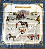 Hermès vintage zijde sjaal “Les Haras nationaux, Hermès, Ophalen of Verzenden, Gedragen, Sjaal