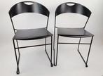 2 Retro/Vintage Stoelen Baleri Italia Design "Juliette" door, Ophalen, Twee, Zwart, Zo goed als nieuw