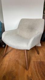 Design fauteuil | Scandinavisch | Eikenhouten poten, Ophalen of Verzenden, Zo goed als nieuw, Stof, Eén