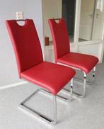 Eetkamerstoel rood 2x Nieuw, Huis en Inrichting, Stoelen, Ophalen, Nieuw, Rood, Twee