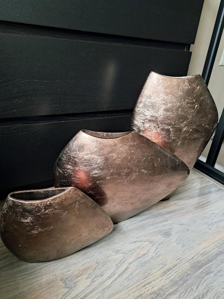 Set van 3 Design Potten, Huis en Inrichting, Woonaccessoires | Vazen, Nieuw, Overige kleuren, Minder dan 50 cm, Ophalen