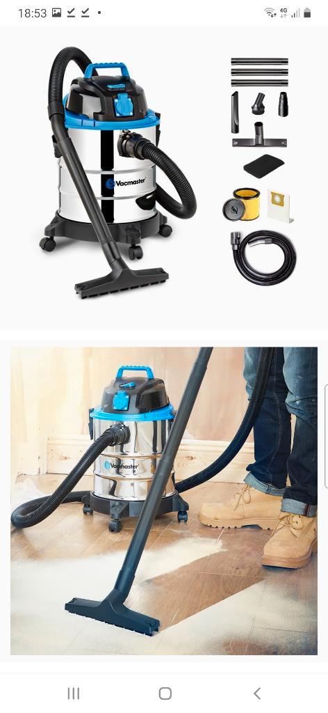 Vacmaster VQ1220SC Nat-/Droogzuiger Nieuw & TOP!, Witgoed en Apparatuur, Stofzuigers, Nieuw, Waterstofzuiger, 1200 tot 1600 watt