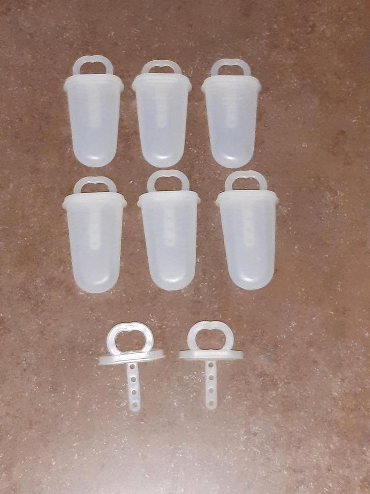 Tupperware vintage ijsjes maker set vormpjes wit uitmuntend, Huis en Inrichting, Keuken | Tupperware, Overige typen, Wit, Ophalen of Verzenden