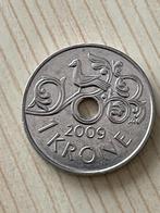 Noorwegen Munt 1 Krone 2009, Ophalen of Verzenden, Overige landen, Losse munt