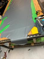 Grijs Italiaanse halve huid 1.2mm dik soepel perfo  A278, Leer of Kunstleer, Ophalen of Verzenden, Zo goed als nieuw, 30 tot 120 cm