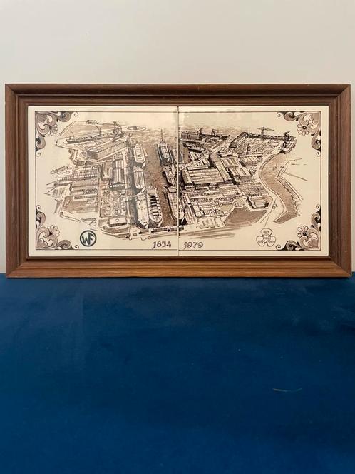 Wilton Fijenoord | Schiedam Holland | tegeltableau | 1979, Antiek en Kunst, Antiek | Wandborden en Tegels, Ophalen of Verzenden