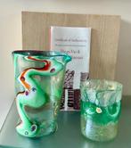 Murano Nachtset Groen (1) met Certificaat Diego Vio, Antiek en Kunst, Antiek | Glas en Kristal, Ophalen