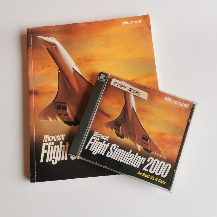 Flight Simulator 2000 PC - Compleet met Handleiding, Spelcomputers en Games, Games | Pc, Gebruikt, Simulatie, 1 speler, Vanaf 7 jaar