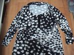 CARLEONI mooi zwart / beige / witte top / tuniek maat 48 XXL, Kleding | Dames, Ophalen of Verzenden, Gedragen, CARLEONI, Blouse of Tuniek