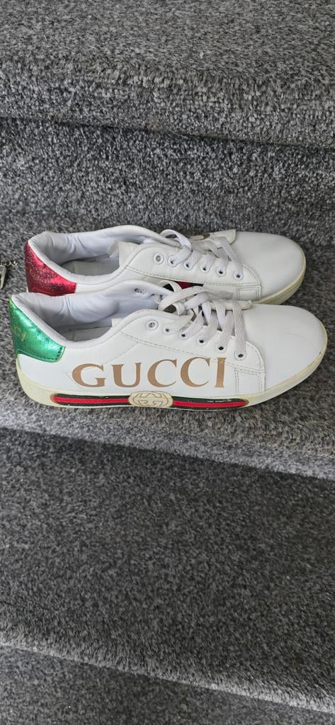 Gucci Sneakers Maat 40 - Turkije, Wit, Ophalen of Verzenden, Gedragen, Gucci