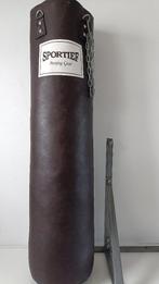 Sportief bokszak leer 150 cm x Ø 35 cm  40 kg + wandbeugel, Ophalen, Zo goed als nieuw, Bokszak